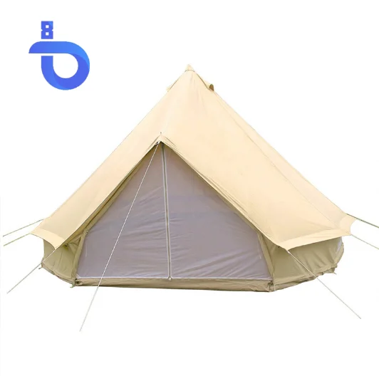 Luxury Glamping 3M 4M 5M 6M 7M Cotton Canvas Bell Tent For Outdoor Camping   Hiking Party Shelter Tent For Travel