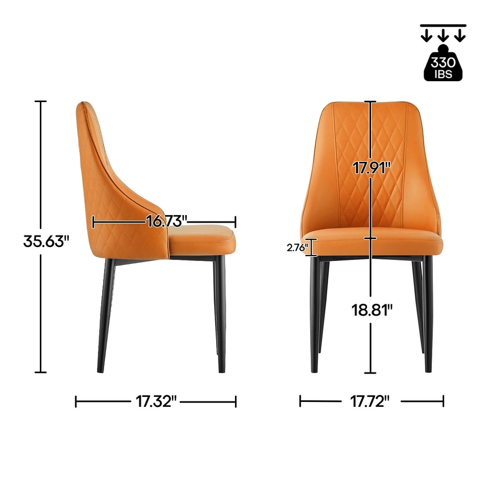 Modern PU Leather Upholstered Dining Chairs with High Back   17.72\