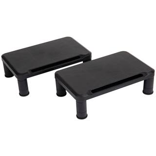 Mind Reader Small Monitor Stand Riser for Monitors and Laptops Black (2-Pack) 2SMPLMON-BLK