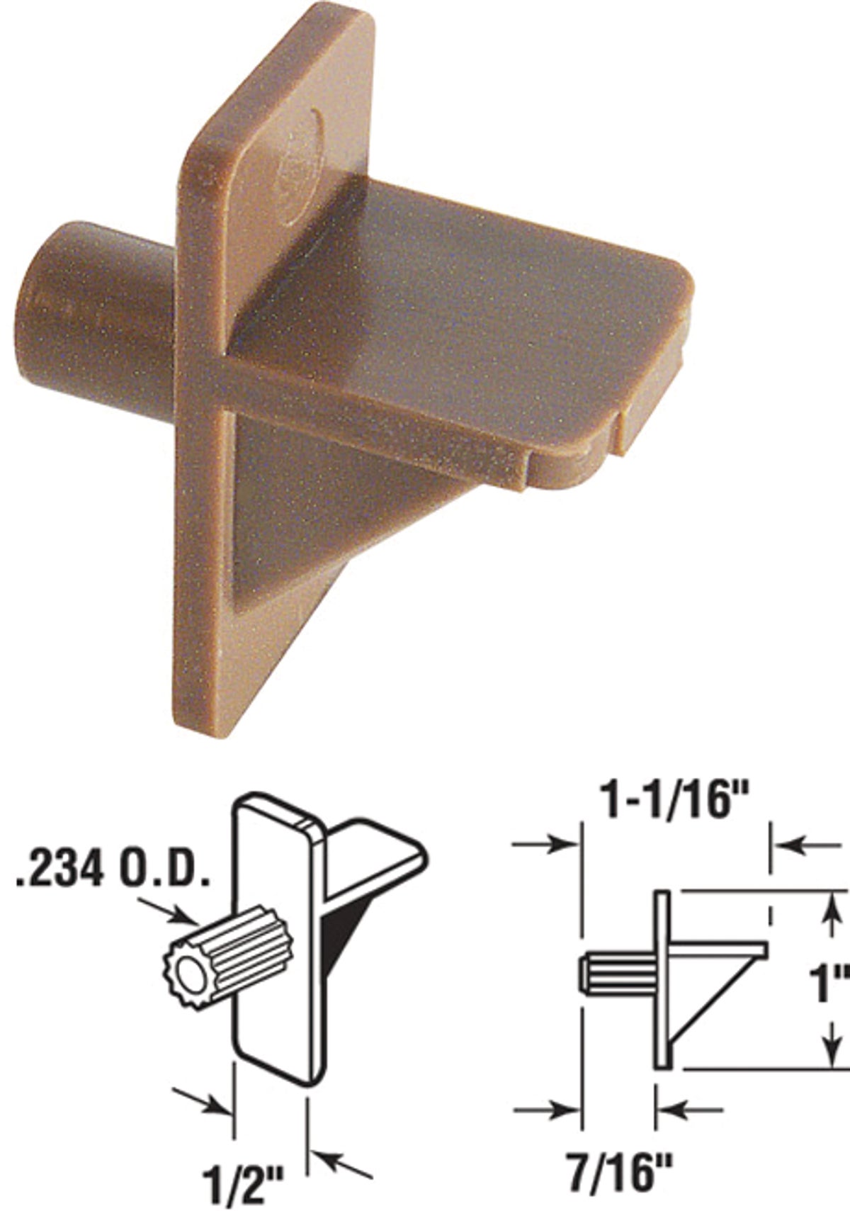 SLIDE-CO Styrene Shelf Support