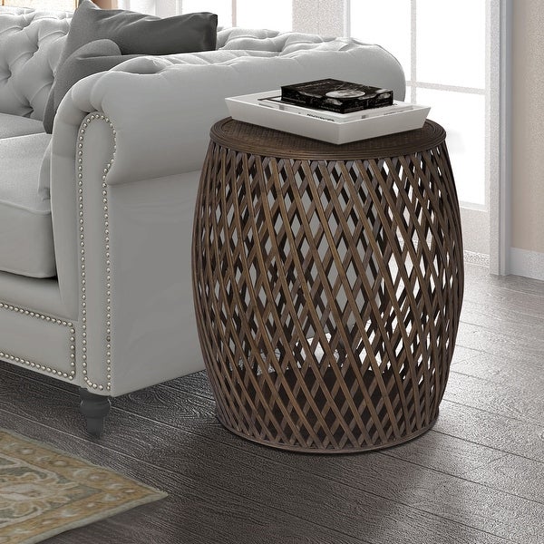 Bora Bora Contemporary Criss-Cross Side Table