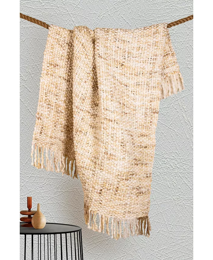 GAURI KOHLI Trellis Sage Basket Throw Blanket， 50X60