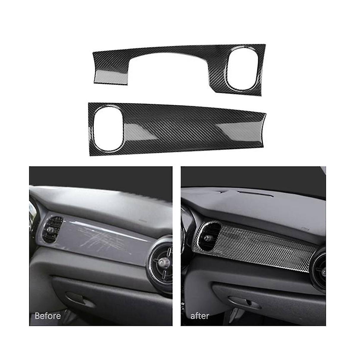 Carbon Fiber Central Control Instrument Panel Decorative Cover Trim Sticker For F55 F56 F57 2021 20