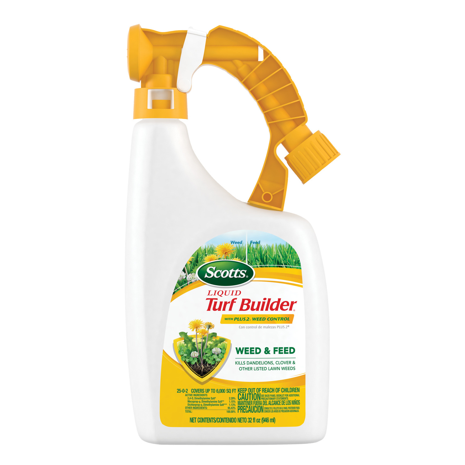 Scotts Liquid Turf Builder Weed and Feed Lawn Fertilizer For Multiple Grass Types 6000 sq ft