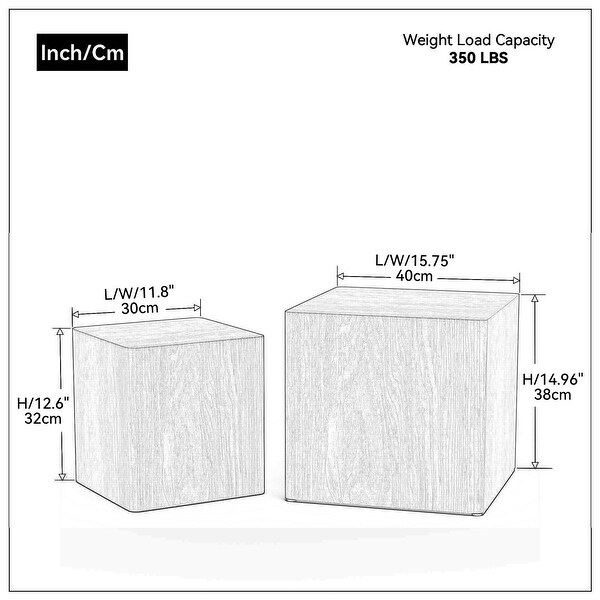 MDF Coffee Table， Side Table Set of 2