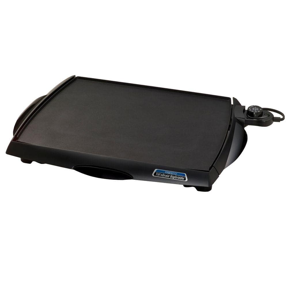 Presto Tilt 'n Drain 285 sq. in. Black Non-Stick Electric Griddle 07046