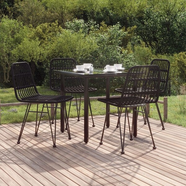 vidaXL 3/5/7/9 Piece Patio Dining Set Poly Rattan