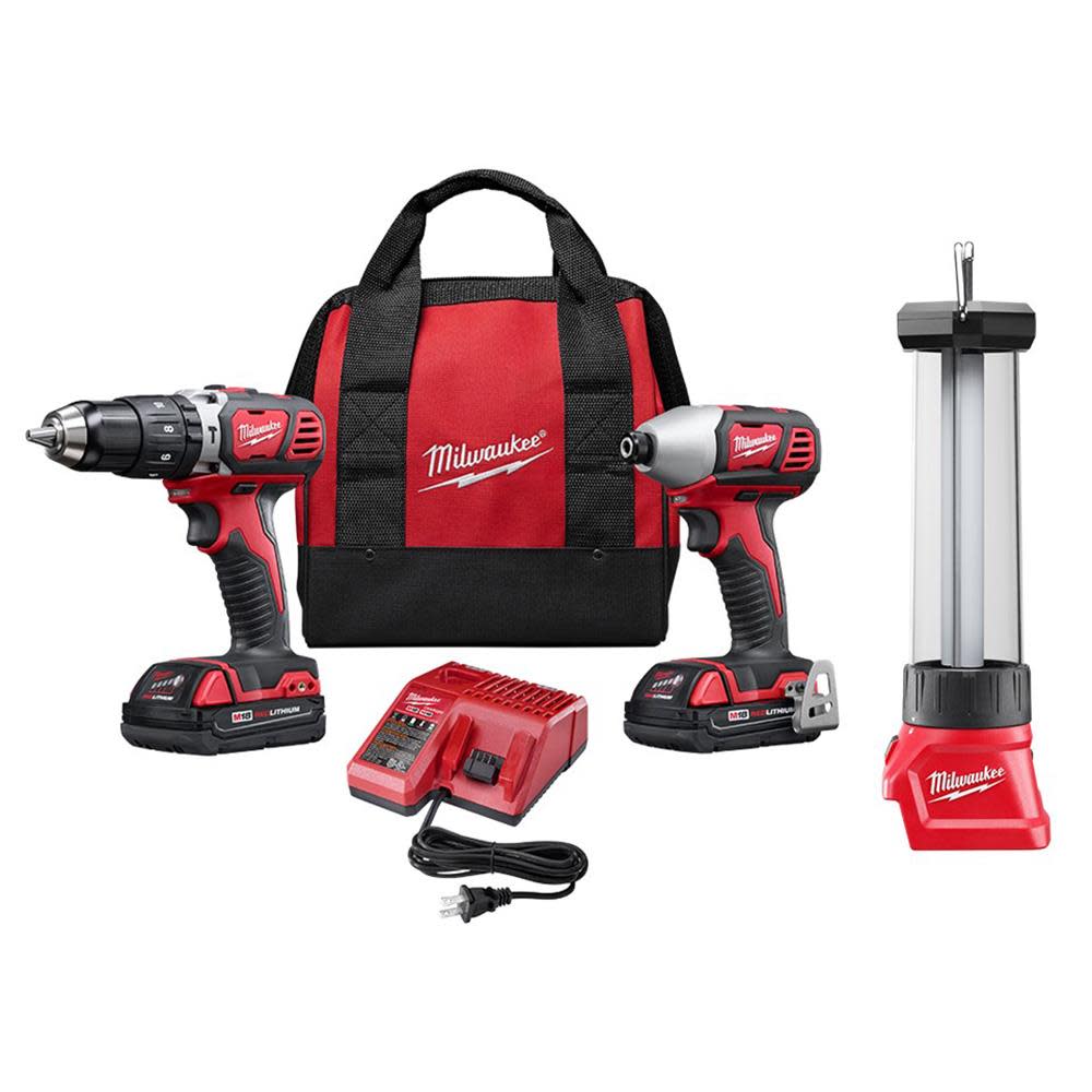 Milwaukee M18 Cordless Lithium Ion 2 Tool Combo Kit with Lantern