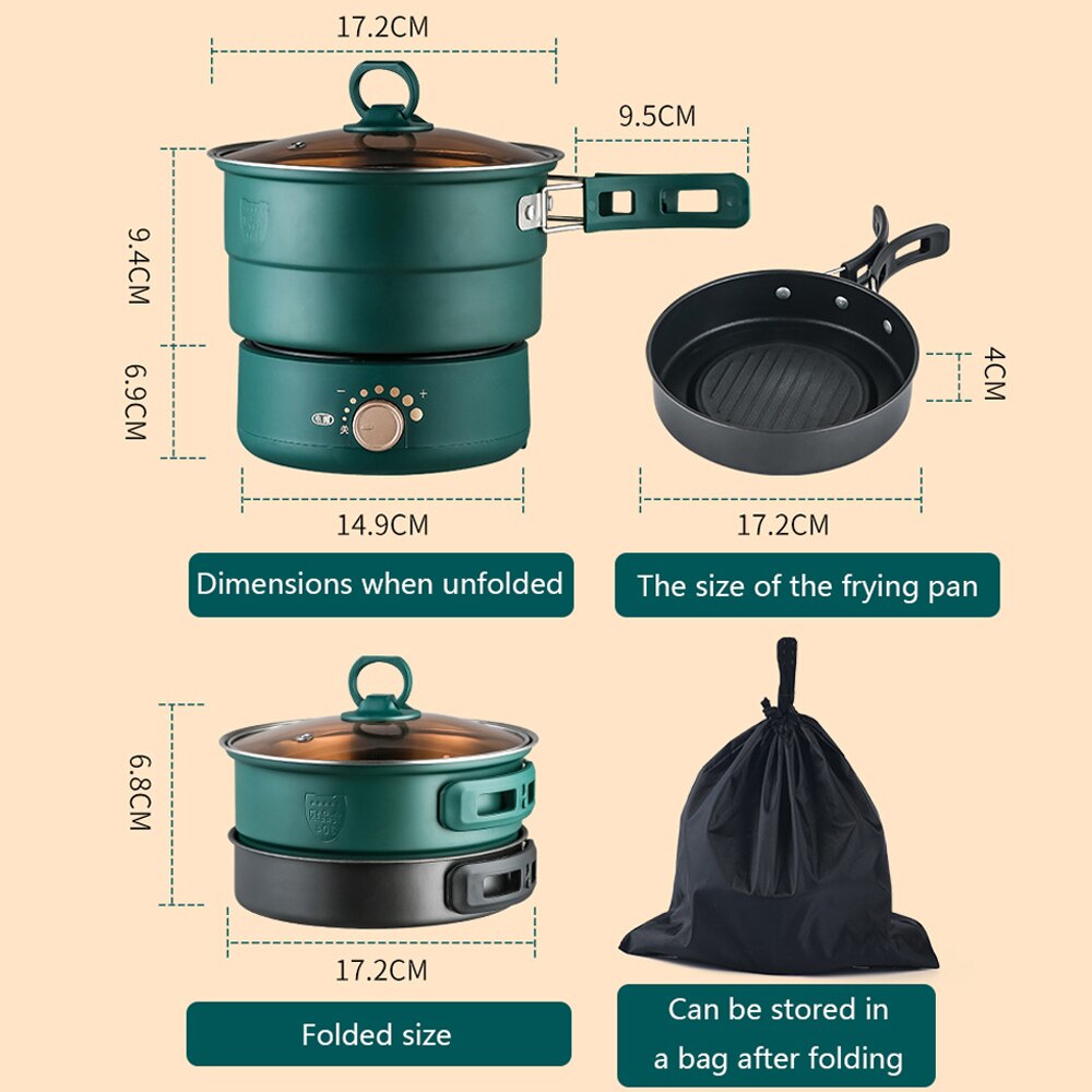 Electric Split Foldable Multicooker Frying Pan