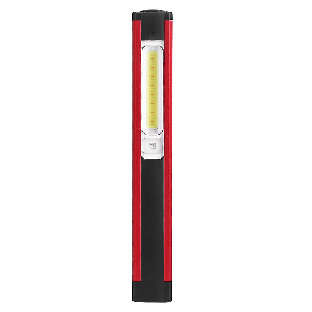 Outdoor Portable Led Cob Magnetic Flashlight Emergency Work Lamp Usb Charging White/red Lightwhite Light + Red Light