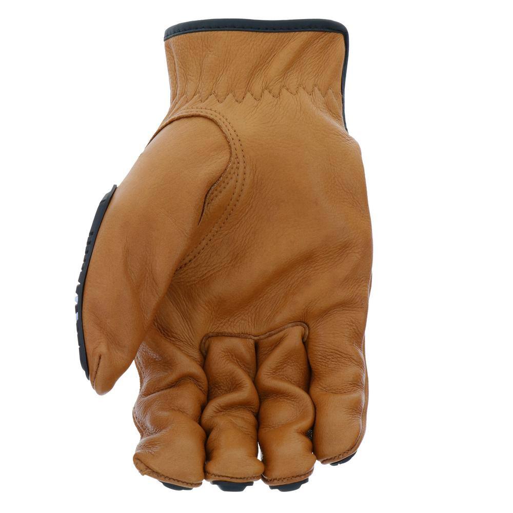 Husky Large Premium Grain Cowhide Leather Heavy Duty Impact Work Glove HK84016-LCC6