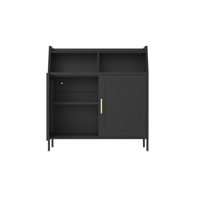 Metal Buffet Sideboard Cabinet with Storage Storage Cabinet Modern Sideboard Buffet Table with Doors