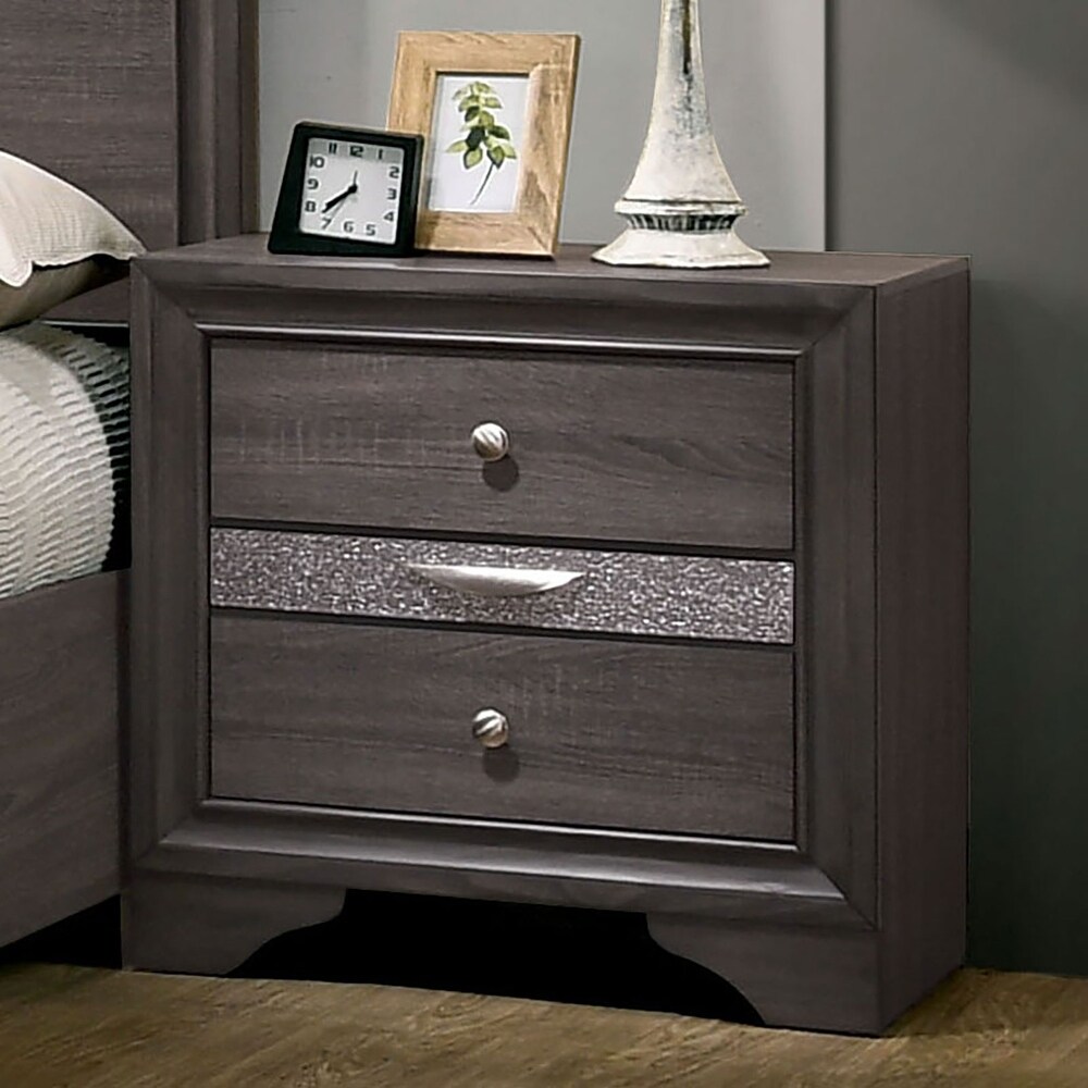 Modern Nightstand  Hidden Jewelry Drawer  Bedside Table for Bedroom