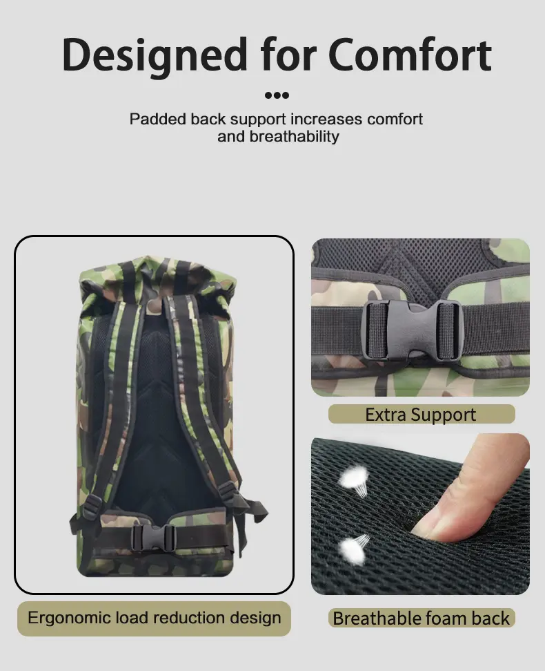 Camping Travel customized pvc waterproof dry bag hiking backpack