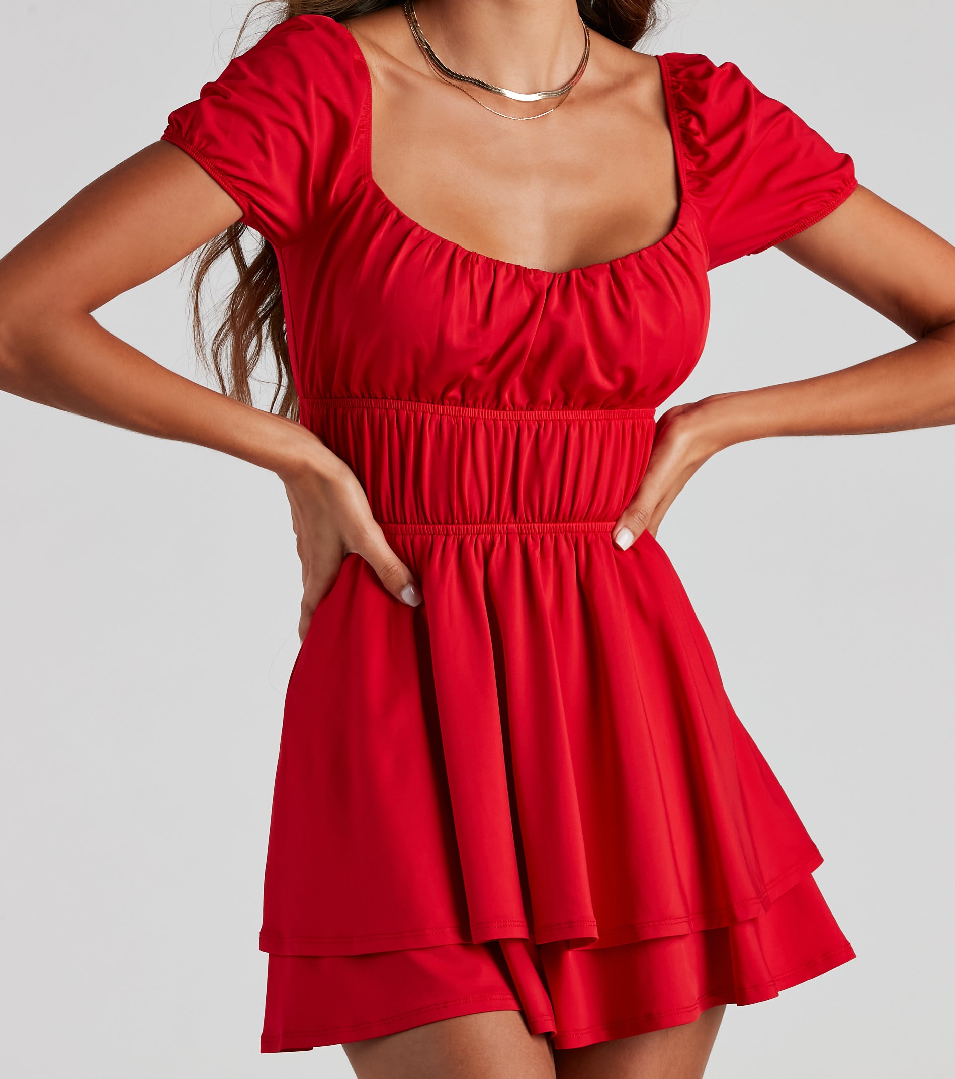 Flirty Style Ruched Romper