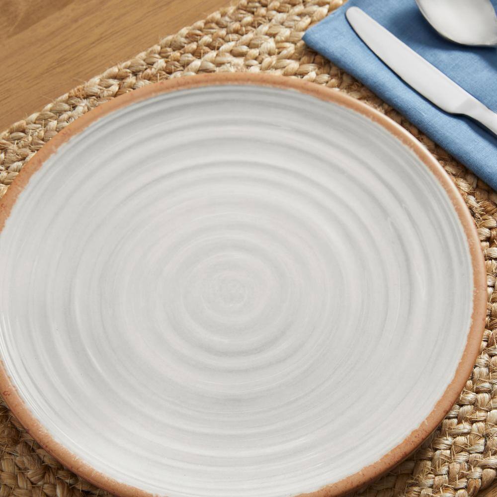 Home Decorators Collection Azria Melamine Dinner Plates in Ivory (Set of 6) PAN1105MDRSI