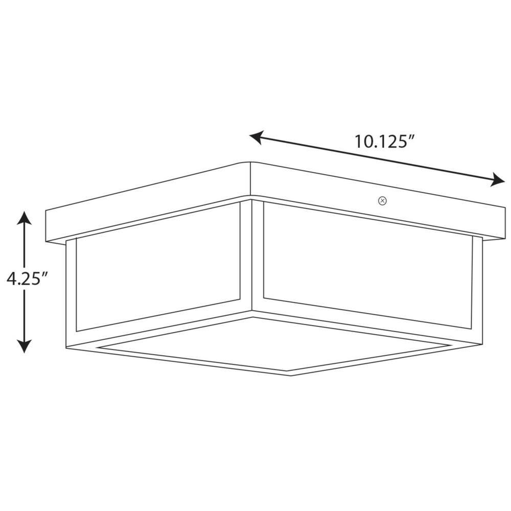 Progress Lighting Box LED Black 1-Light LED Flush Mount P350114-031-30