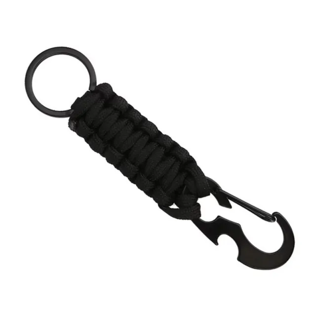 Outdoor Umbrella Rope Weaving Multifunctional EDC Bottle Opening Keychain Tactical Mountaineering Hook Belt Key Chain