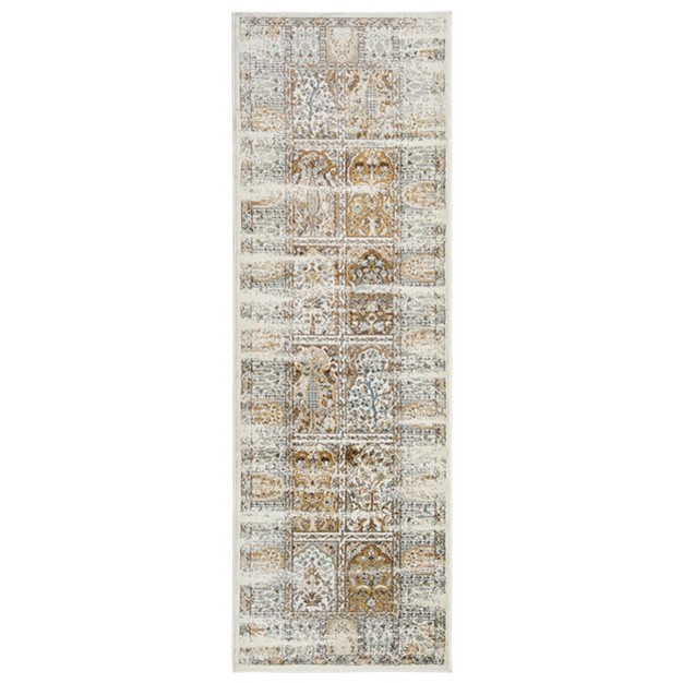 Modern Abstract Patchwork Damask Indoor Area Rug Or Runner By Blue Nile Mills