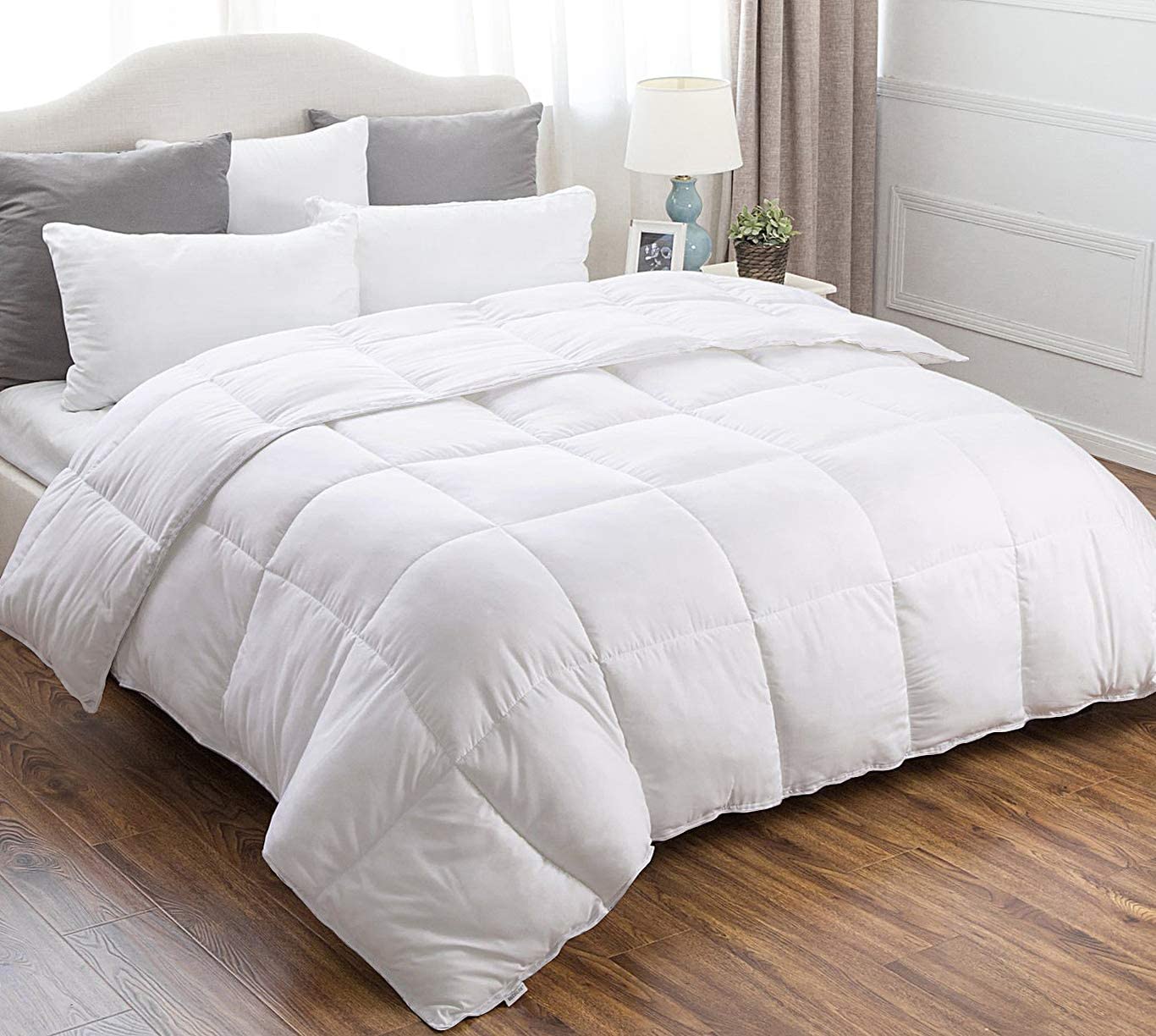 Premium Quality Heavy Quilted Comforter - Duvet Insert - Stand Alone Comforter - with Corner Tabs -Hypoallergenic -Plush Microfiber Fill