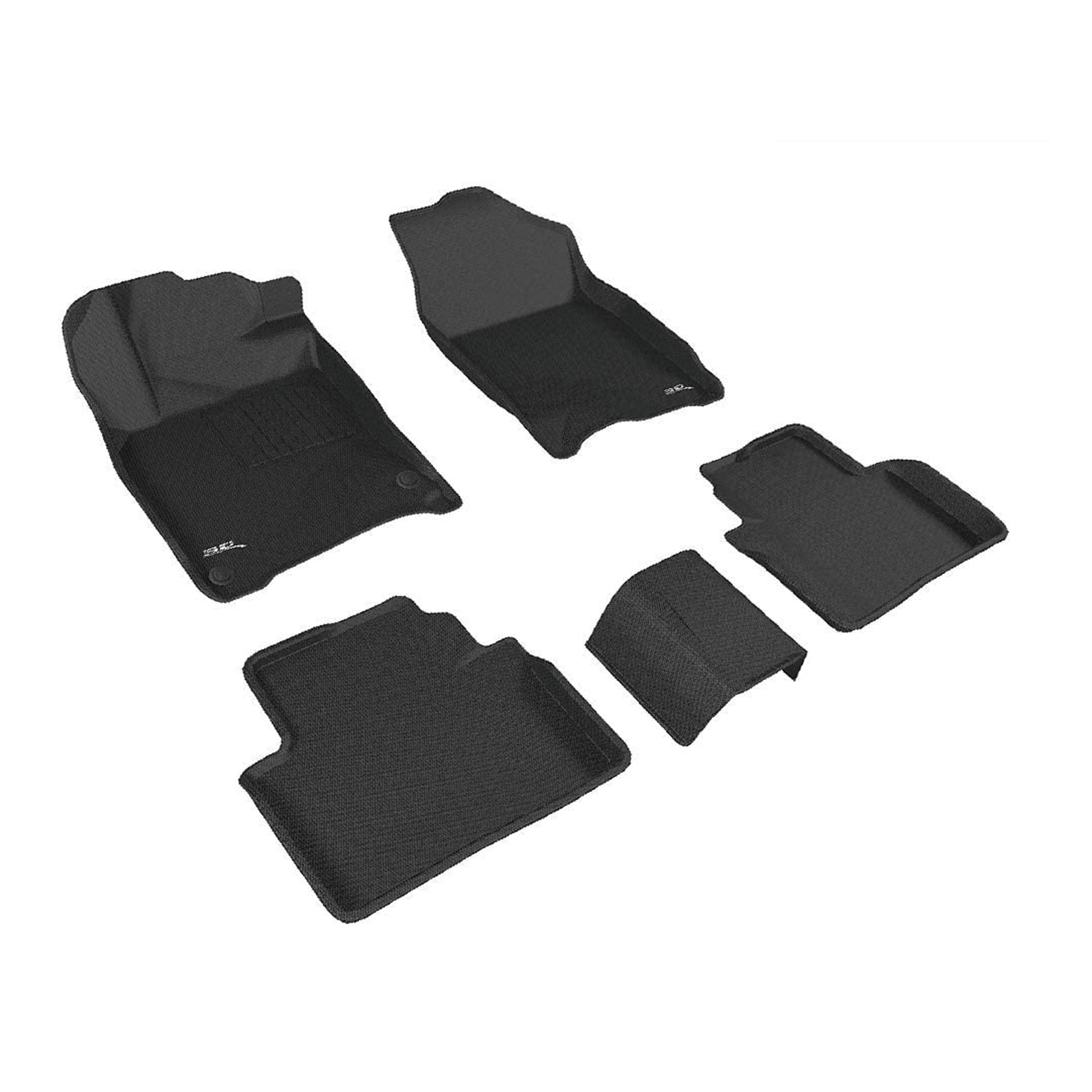 3D MAXpider Kagu Custom Floor Mat Set, 2016-2021 Honda Civic, 1st/2nd Row, Black