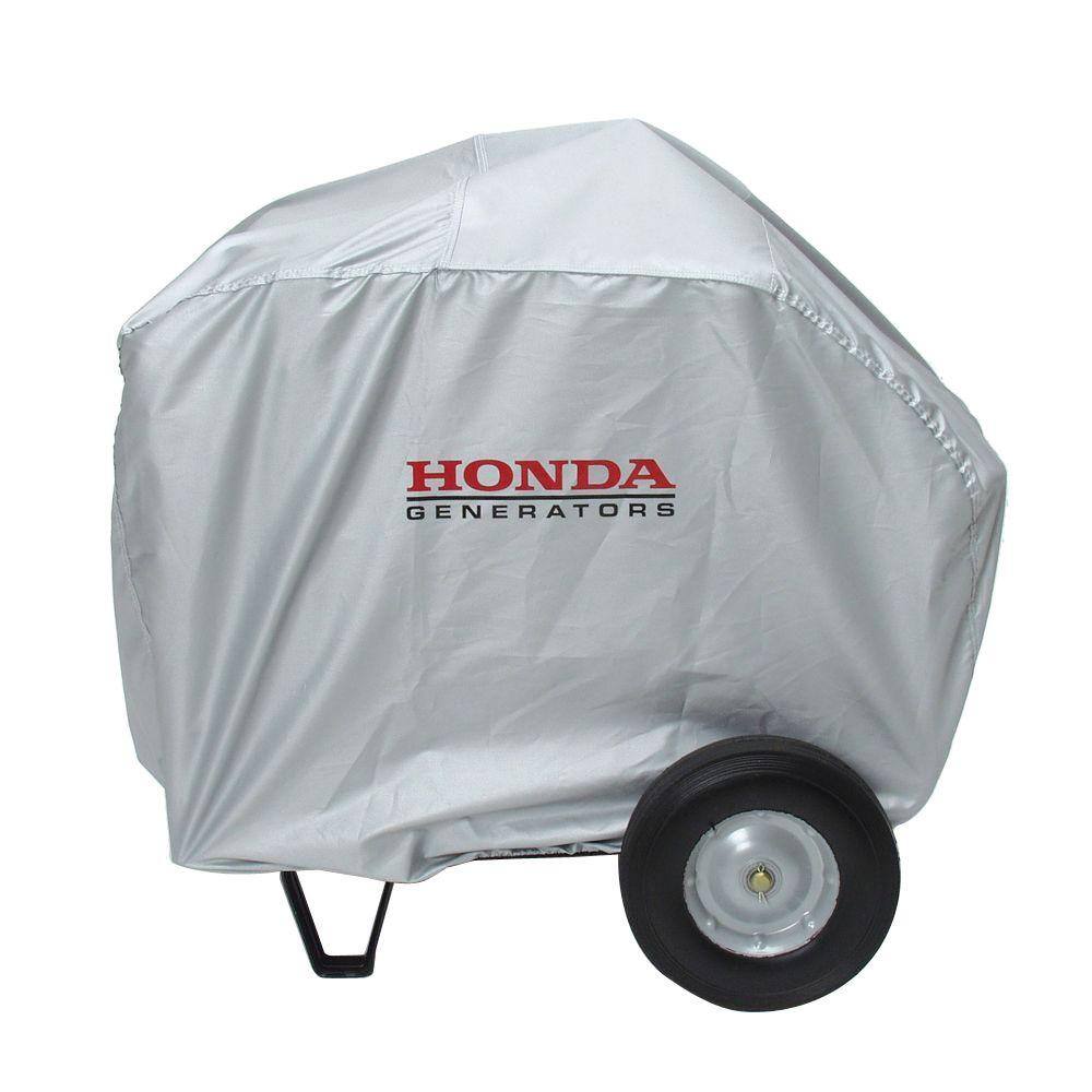 Honda Universal Large Generator Cover in Silver and Folding Handle Wheel Kit Models 08P57-Z25-500