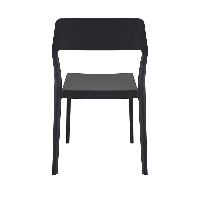 32.75 Black Solid Patio Dining Chair