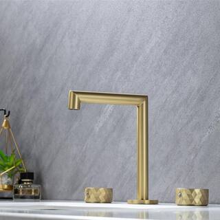 GIVING TREE 2-Handle Deck-Mount Modern Roman Tub Faucet Trim Kit with New Fashion Switch in Brushed Brass HDLTGY0004