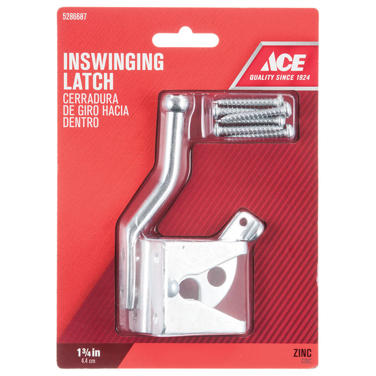 Ace 6.89 in. H X 5 in. W X 1.89 in. L Zinc-Plated Zinc Gate Latch