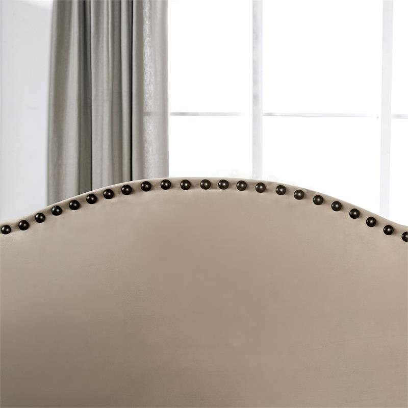 Furniture of America Keinisha Transitional Fabric Nailhead Loveseat in Beige   Transitional   Loveseats   by Homesquare  Houzz