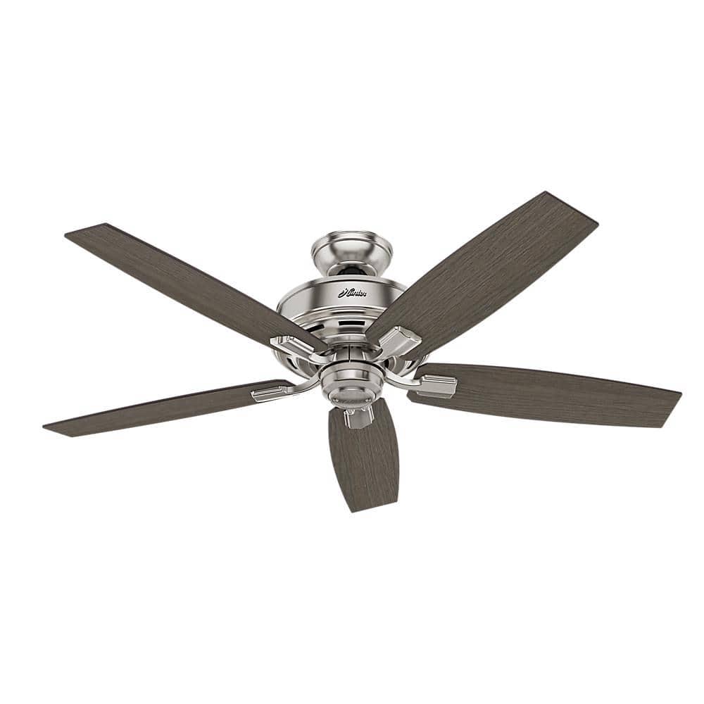 Hunter Bennett 52 in LED Indoor Brushed Nickel Ceiling Fan with 3Light Kit and Handheld Remote Control