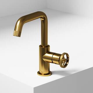 VIGO Cass Single Handle Single-Hole Bathroom Faucet in Matte Brushed Gold VG01047MG