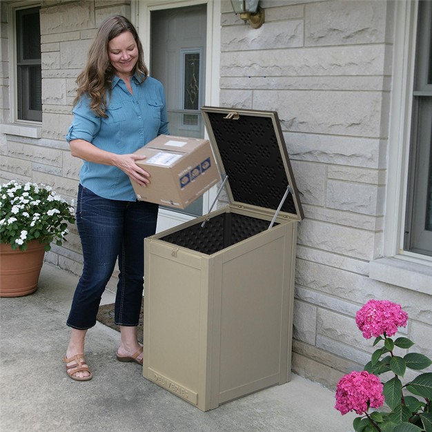 Cosco Outdoor Living Boxguard Large Lockable Package Delivery And Storage Box 6 3 Cubic Ft