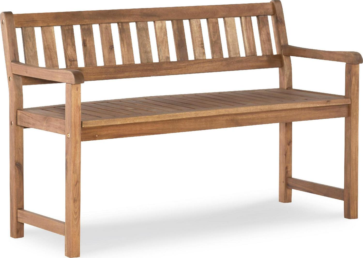 Linon Crosscreek Outdoor Durable Solid Wood Bench 8211 Acorn  Crowdfused