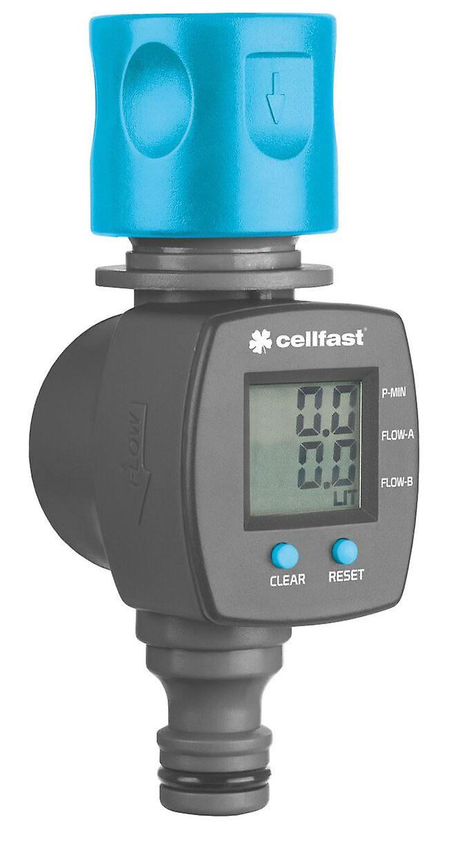 Liter/Gallon Counter Garden Hose Water Flow Meter Quick Connection LCD Screen