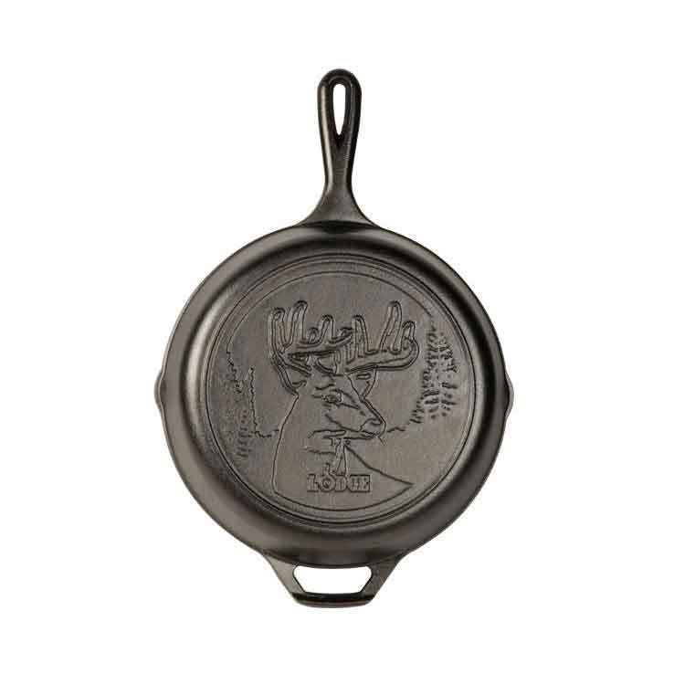 Lodge Wildlife Deer Cast Iron Skillet  10.25in