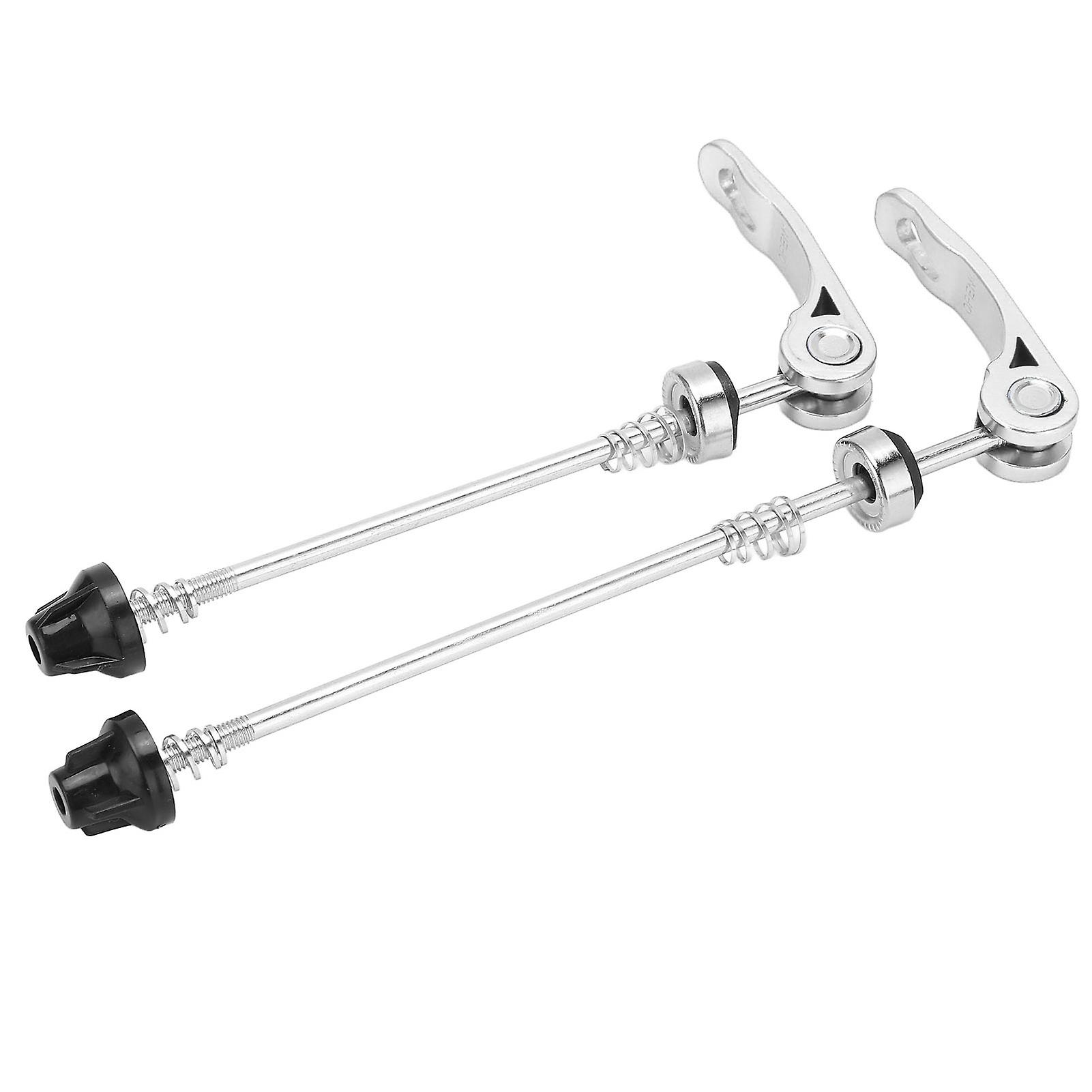 2pcs Bicycle Hub Quick Release Lever 145mm Front 185mm Rear  Wear Resistance Quick Release Skewer For Bike Wheelsilver