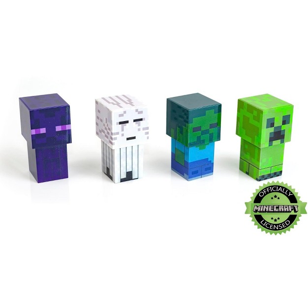 Ukonic Minecraft Mini Mob 4 piece Figure Mood Light Set Battery Operated