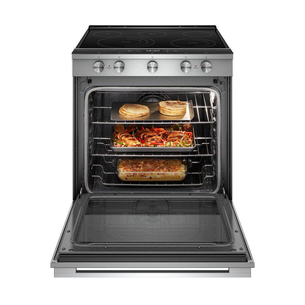 Whirlpool 6.4 cu. ft. Smart Slide-in Electric Range with Scan-to-Cook Technology and Air Fry With Connection in Stainless Steel WEEA25H0HZ