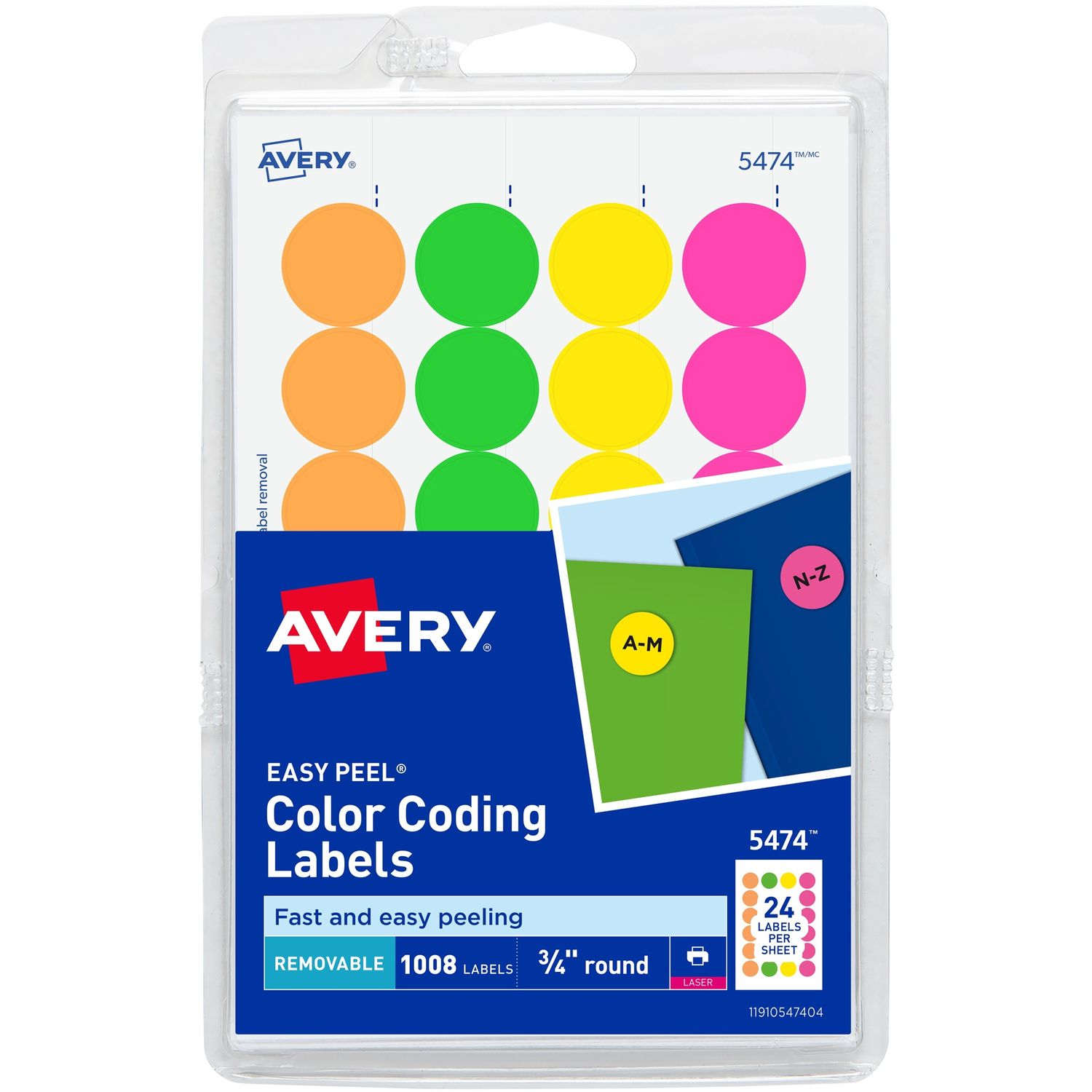 Color Coded Label by Avery AVE05474