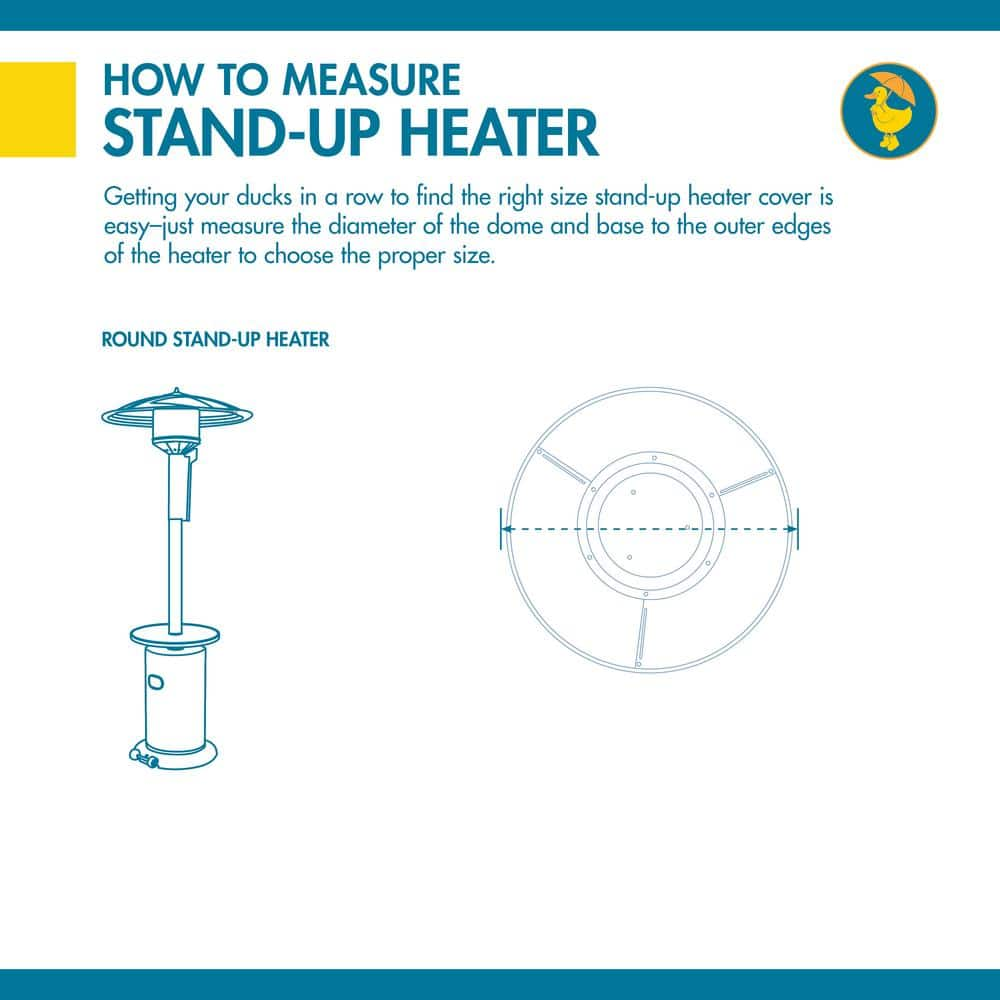 Duck Covers Soteria RainProof 34 in. D x 34 in. W x 86 in. H Stand-Up Patio Heater Cover RPH863624
