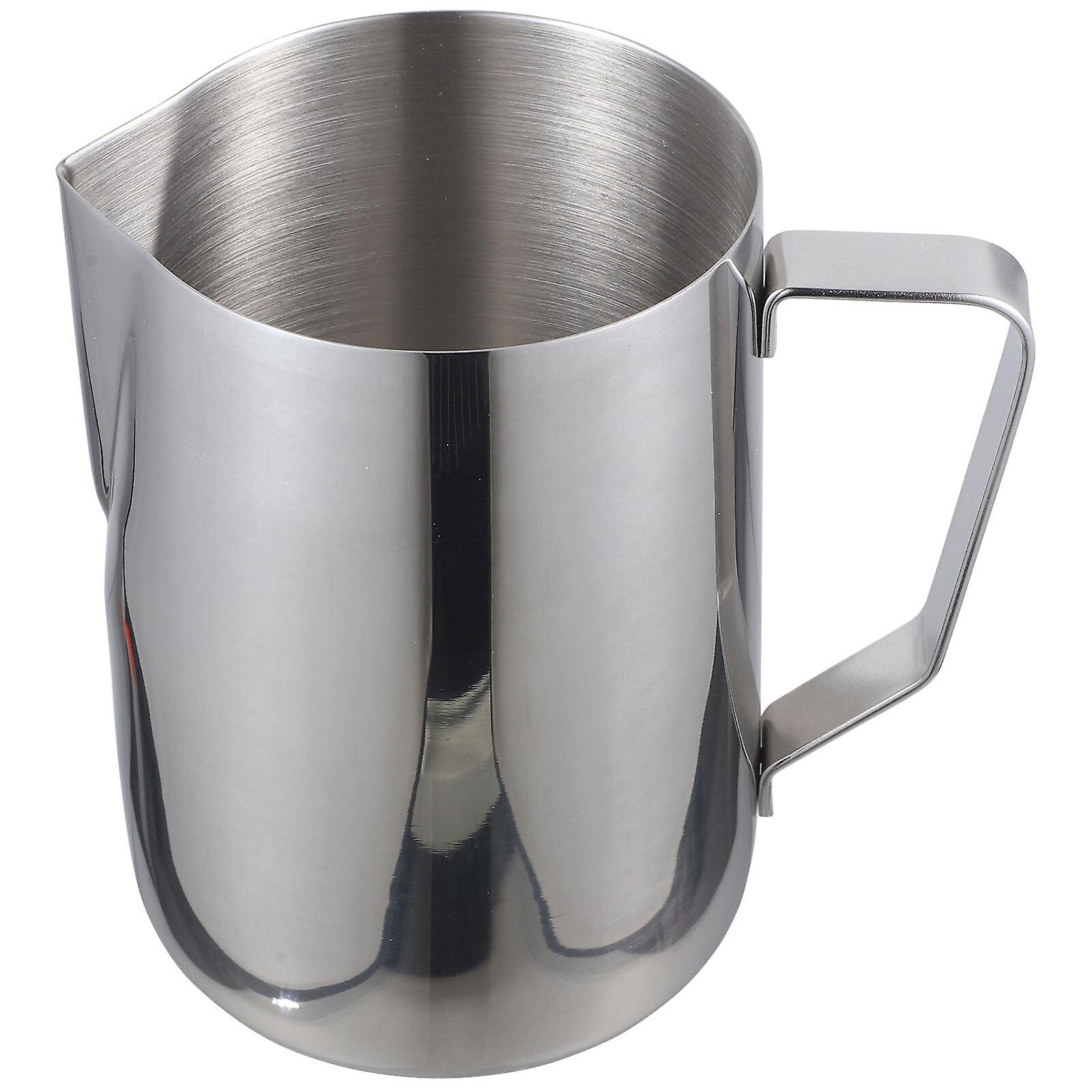 1000ml Stainless Steel Milk Frothing Jug Latte Pourer Cappuccino Coffee Jug (silver)