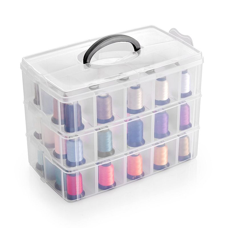 Compartments Stackable Storage Container for Crafts and Supplies