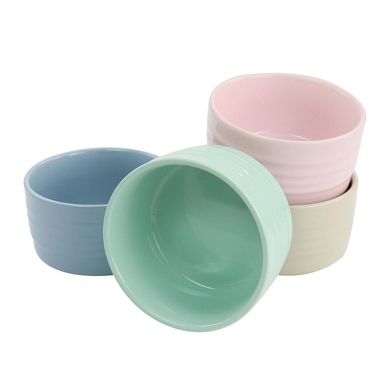 Gibson Home 3.8 inch 8oz Stoneware Ramekin dish set of 4