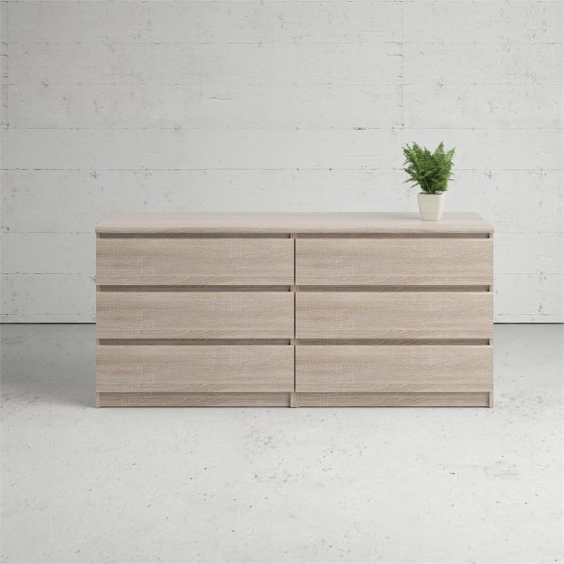 Cooper Contemporary 6 Drawer Double Dresser in Truffle