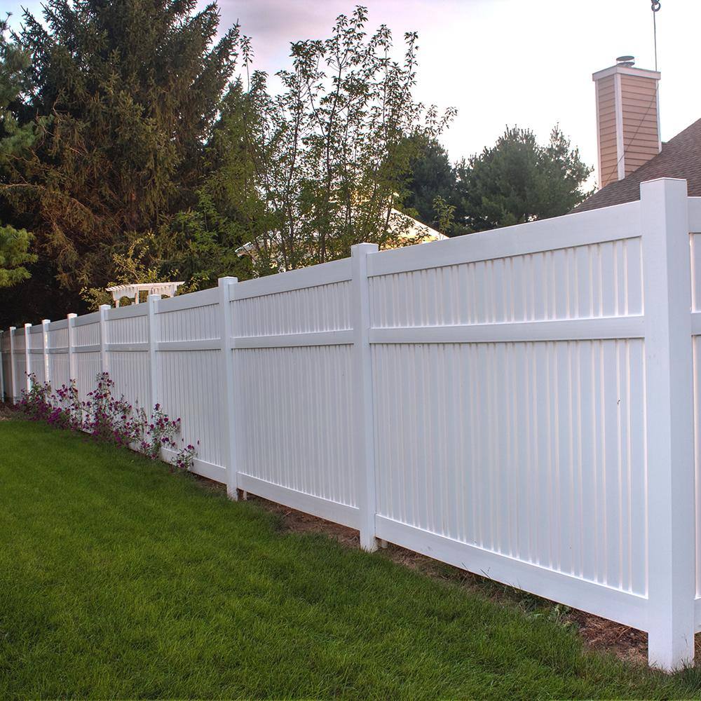 Weatherables Davenport 5 ft. H x 6 ft. W White Vinyl Semi-Privacy Fence Panel Kit PWSP-ALT-5X6