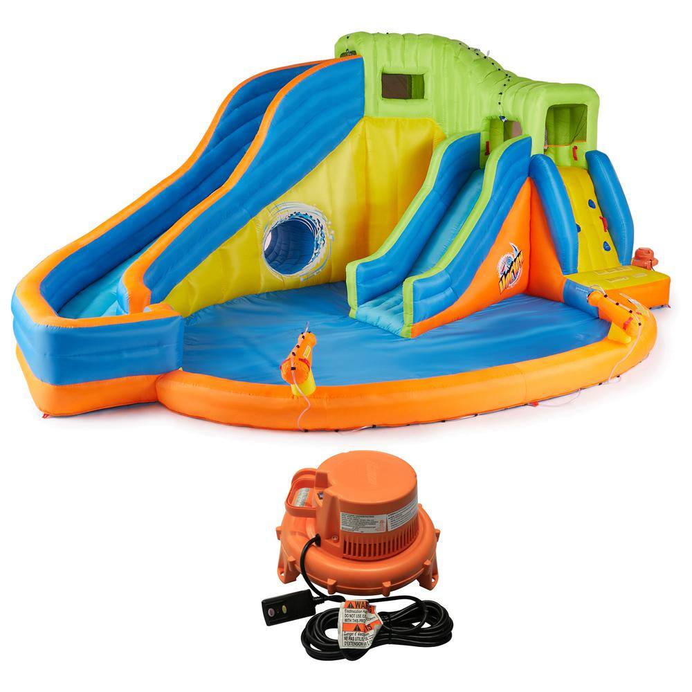 BANZAI Multi Polyester Pipeline Twist Kids Inflatable Outdoor Water Pool Aqua Park and Slides BAN-49100