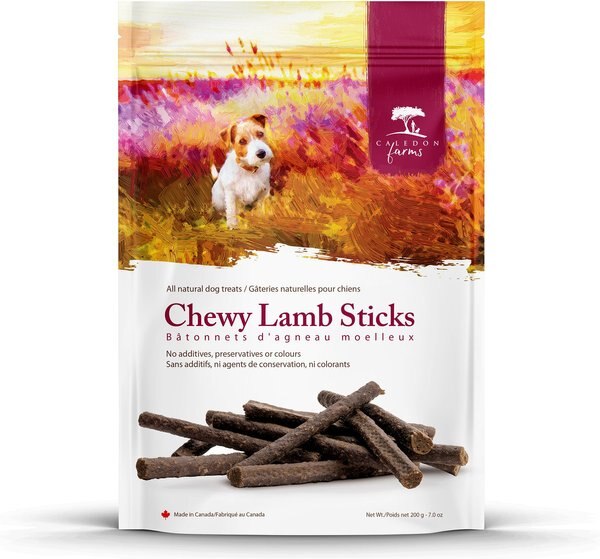 Caledon Farms Chewy Lamb Sticks Dog Treats， 200-gm bag