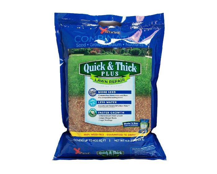 X-Seed Quick  Thick Plus Lawn Repair， 4.5lb Bag - 440AS0086UCT18