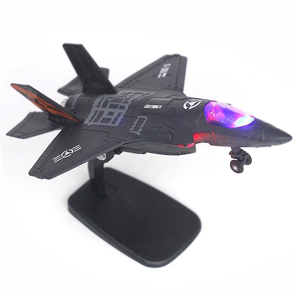 Large Alloy Pull Back F-35 Fighter Aircraft Model Music Led